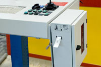Универсальный домостроительный центр с ЧПУ Hundegger K2-ROBOT, принтер для номерных наклеек